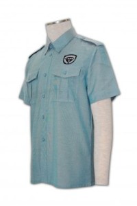 SE005 Custom Security Uniform Shirts tailor made shirts uniform team group uniform hk supplier